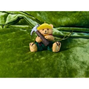 Avon Handyman Teddy Ornament 1997 Gift Collection Holiday Bear